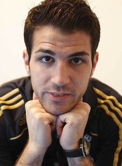 Cesc, ayer durante la entrevista.