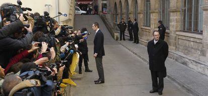 Iñaki Urdangarin, durante su declaración a la prensa.