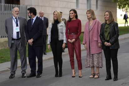 La reina Letizia presidió el 20º aniversario de la Red Local de Oficinas Técnicas Laborales de la Diputación de Barcelona, que trabaja para insertar en el mercado laboral a personas con algún trastorno de salud mental.