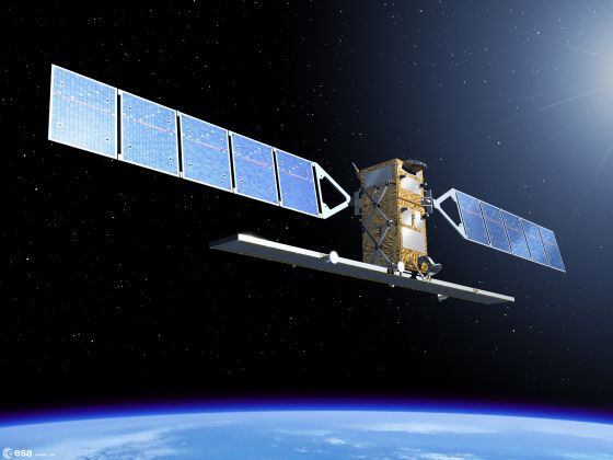 Ilustración del satélite de observación de la Tierra 'Sentinel 1', del programa GMES.