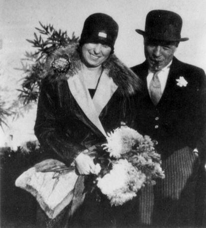 Josep Pla amb qui va ser la seva companya, Adi Enberg