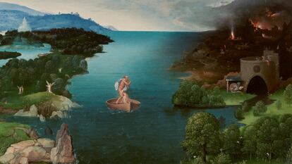 La obra 'El paso de la laguna Estigia' del pintor flamenco Joachim de Patinir.