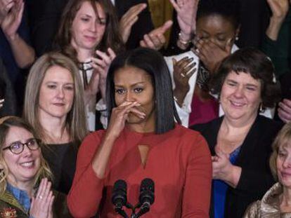 La primera dama celebra su último acto público en la Casa Blanca pidiendo a los estadounidenses que defiendan sus derechos