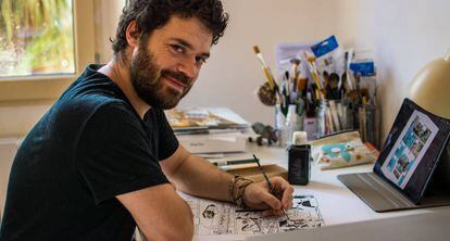 El dibuixant Cédric Fernández,