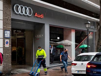 Imagen de un concesionario de Audi en Madrd.