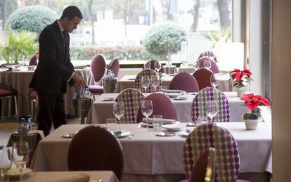 Comedor del restaurante El 38 de Larumbe, en Madrid.
