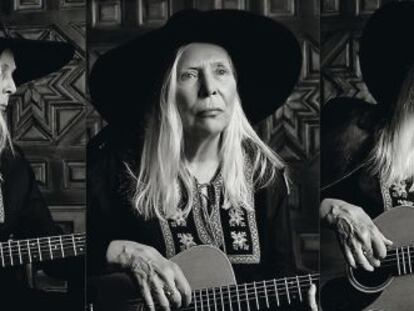 Joni Mitchell, retratada para Music Project de Yves Saint Laurent.