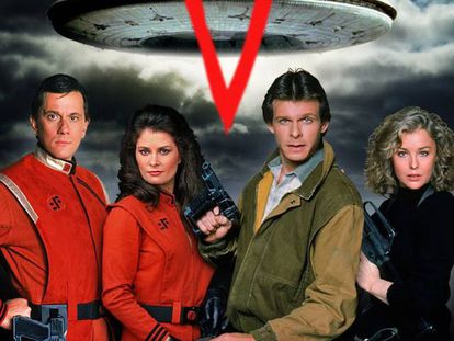 Los protagonistas de la serie 'V'.