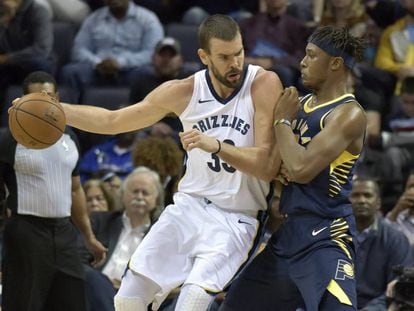 Marc Gasol y Myles Turner.