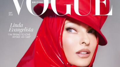 Linda Evangelista, retratada por Steven Meisel para la portada de la edición británica de 'Vogue' de septiembre de 2022.