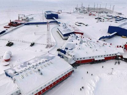 Base militar rusa Trébol del Ártico en la Isla Kotelny, en Siberia.