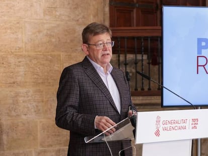 El presidente de la Generalitat valenciana, Ximo Puig, presenta el Plan Reactiva.