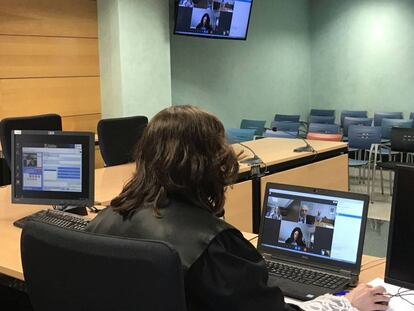 Juicio telemático celebrado en Navarra. 