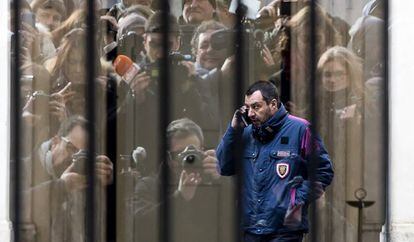 Expectación ante Matteo Salvini a Roma, en una imagen de archivo.