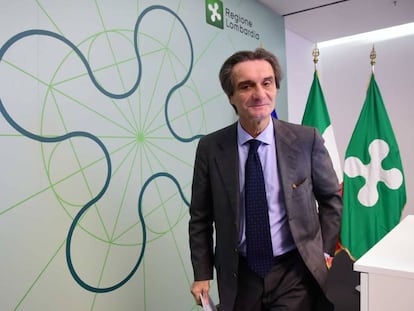 El Gobiernador de Lombardía, Attilio Fontana, en un foro en Milán, el 29 de noviembre de 2019. 
