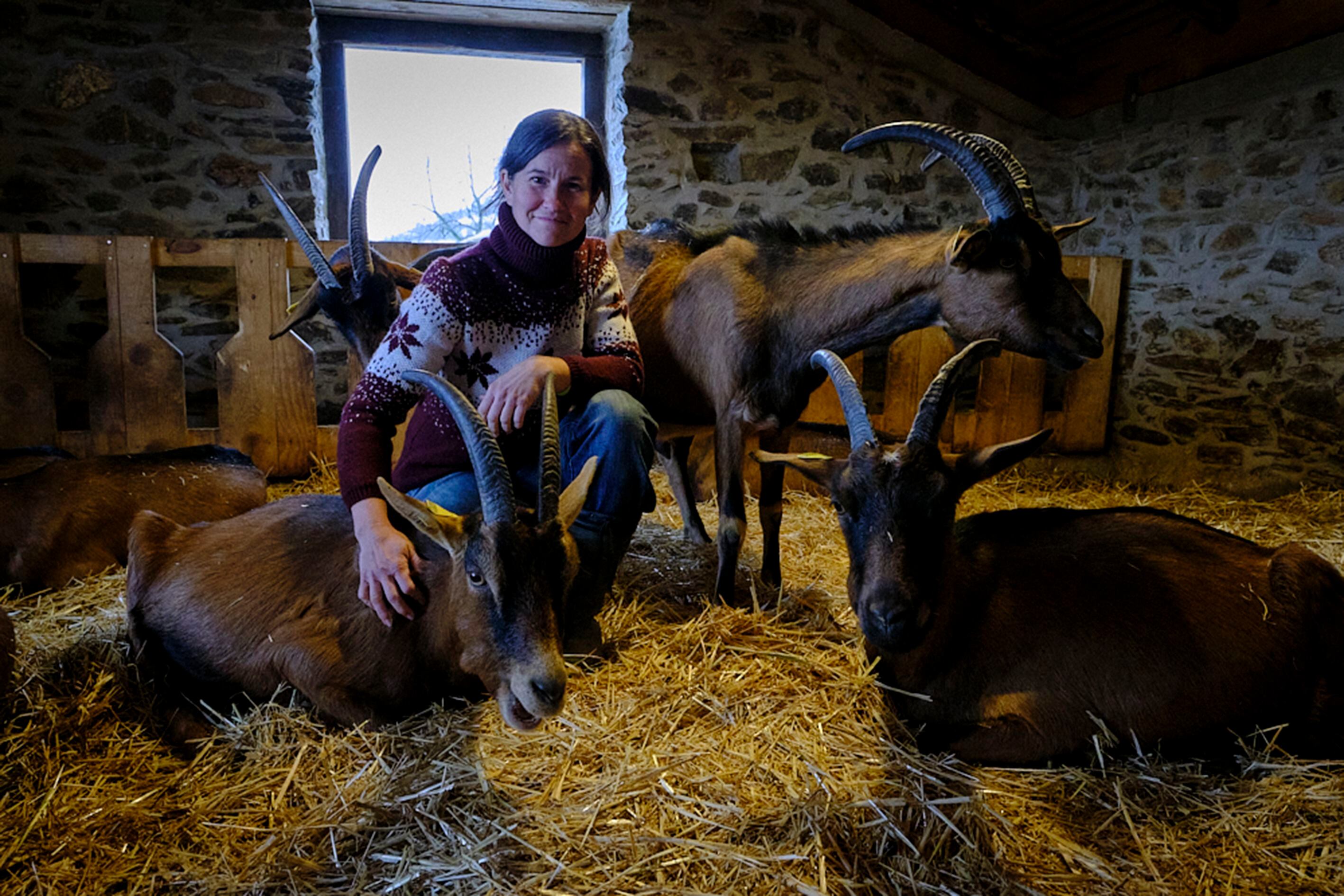 Sara Gutiérrez, de 45 años, es propietaria de la quesería catalana 30 cabres. 