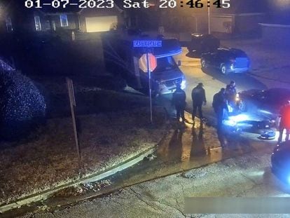 Un fotograma del vídeo que documenta la brutalidad policial contra Tyre Nichols.