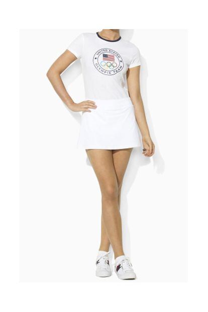 Camiseta blanca con el logotipo de Ralph Lauren para las Olimpiadas (44 euros aprox).