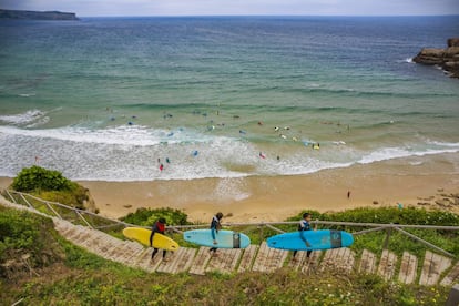 La playa de Los Locos, en Suances.