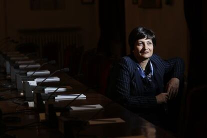 Carmen Sanz Ayán, en la Academia de la Historia.