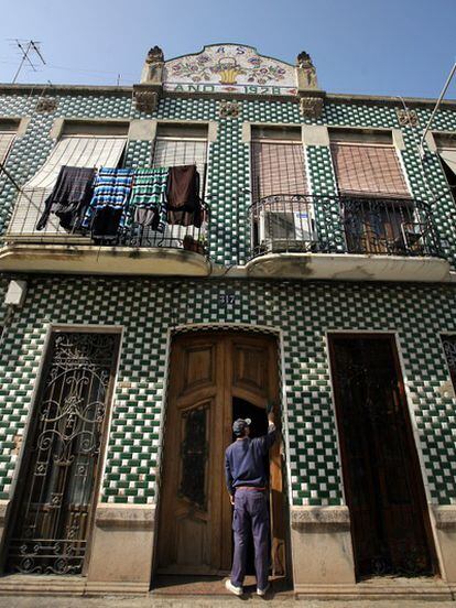 Una casa en el barrio valenciano de El Cabanyal.