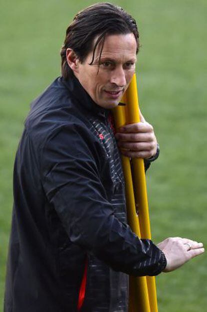 Schmidt, durante un entrenamiento en el Calderón