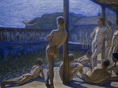 'The Marine Bath House', pintura de 1907 que refleja, todavía un siglo después, la existencia libre de tecnología y de imperativos sociales que existe en las saunas. 