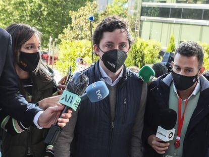 El Pequeño Nicolás llega a la Audiencia de Madrid para afrontar uno de sus juicios, en 2021.