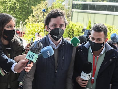 El Pequeño Nicolás llega a la Audiencia de Madrid para afrontar uno de sus juicios, en 2021.