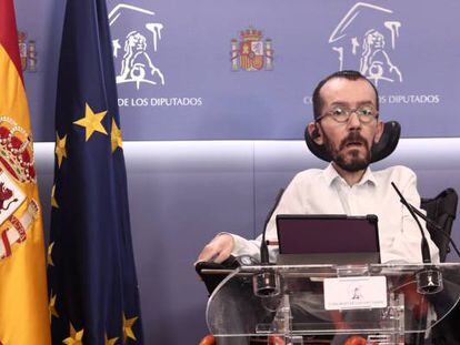 El portavoz de Unidas Podemos en el Congreso, Pablo Echenique.