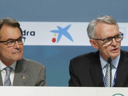 El presidente de la Generalitat, Artur Mas, y el presidente del C&iacute;rculo de Economia, Anton Costas.