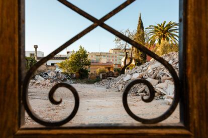 Interior de una de las casas de Son Espanyolet derribada para la construcción de una nueva obra.