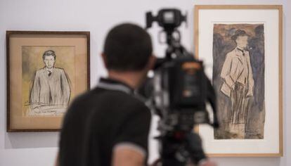&#039;Cinto&#039; y &#039;Moni&#039; Revent&oacute;s (a la derecha), pintados por Picasso, que se expusieron en la primera muestra del pintor en 1900. 