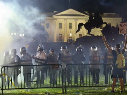 Protestas cerca de la Casa Blanca.