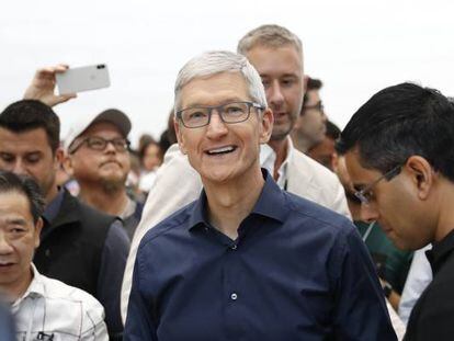 Tim Cook, consejero delegado de Apple, en la presentaci&oacute;n del iPhone Xs, el mi&eacute;rcoles en Cupertino (California).