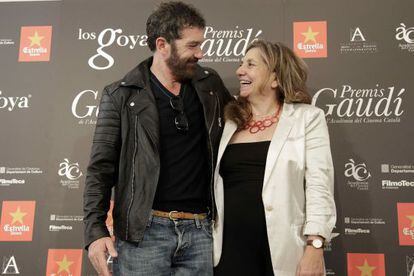 Antonio Banderas i Isona Passola, presidenta de l'Acadèmia de Cinema Català.