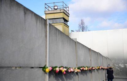 Un tramo del muro de Berlín, el pasado día 9, aniversario de la caída.