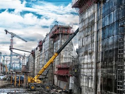 Las obras de ampliación del canal de Panamá, paralizadas.