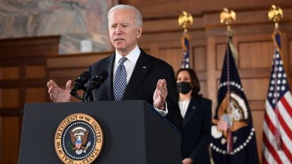 El presidente de EE UU, Joe Biden, durante una comparecencia.