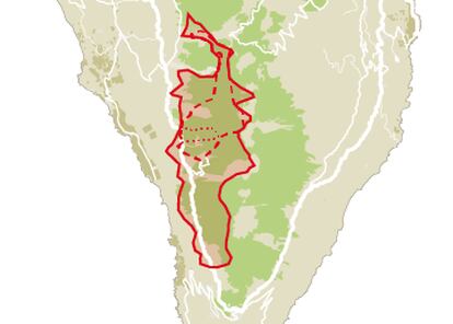 Mapa del incendio de La Palma