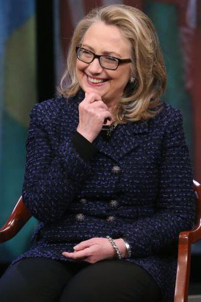 Hillary Clinton durante su entrevista global.