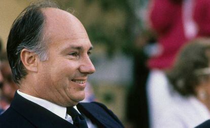 Karim Aga Khan IV, en Porto Cervo en 1986.
