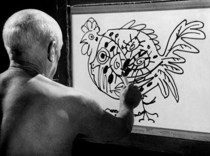 Un fotograma de &#039;El misterio de Picasso&#039;, de Heri Georges-Clouzot.