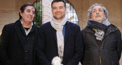 Luis García Montero, Antonio Maíllo y José Chamizo.