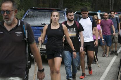 La hija de Blanca Fernández Ochoa participa en la búsqueda en Cercedilla.  