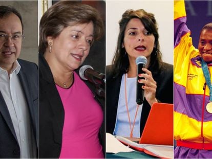 Alfonso Prada, Gloria Inés Ramírez, Irene Vélez y María Isabel Urrutia, nuevos ministros del Gobierno de Gustavo Petro.