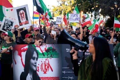 Manifestantes contra el régimen iraní, el sábado en Washington.