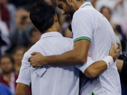 Nishikori y Cilic, en la final del US Open.