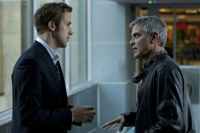 Ryan Gosling y George Clooney, en &#039;Los idus de marzo&#039;.