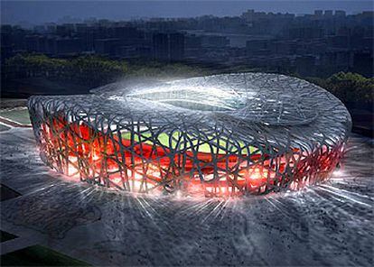 Proyecto del Estadio Nacional Olímpico de Pekín.